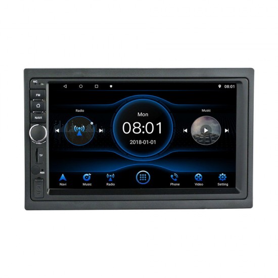 7 Inch for Android 8.1 Car Radio Stereo Quad Core 1+16G GPS Touch Screen HD bluetooth Hands-free OBD2 Support Rear View Camera
