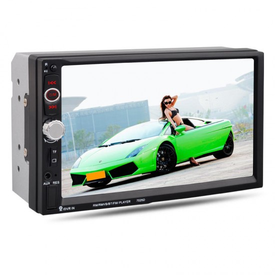 7 inch 2 DIN Universal Car Stereo Radio MP5 Player TFT Touch Screen Hands-free bluetooth MP3 Rear-View camera With Remote Control USB FM AUX