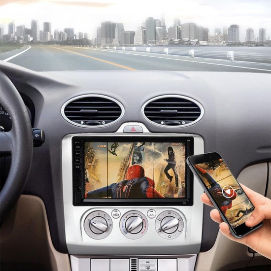 7033 7 Inch Double 2DIN Car MP5 Player FM Radio Stereo TF Card USB Port With Rear Camera