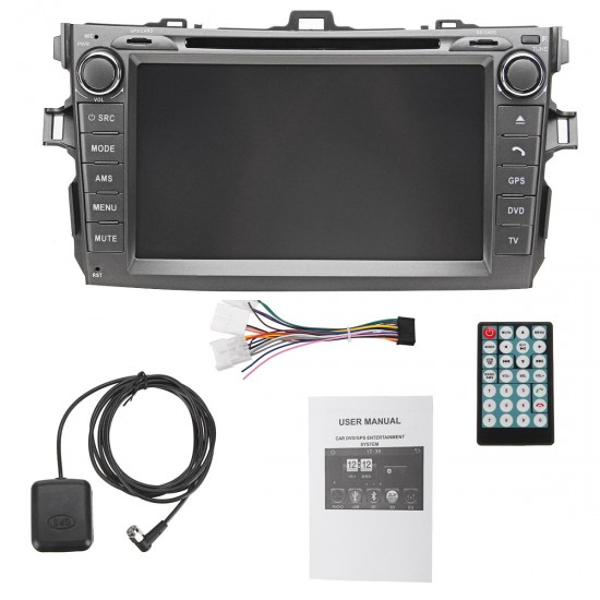 8 Inch 2Din WINCE 6.0 Car MP5 Player Touch Screen Stereo FM Radio GPS DVD bluetooth For Toyota Corolla 2009-2010