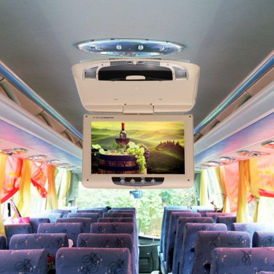 9 Inch Car Roof Mount Overhead Flip Down Monitor DVD CD Player Transmitter Games 9 Inch Car Roof Mount Overhead Flip Down Monitor DVD CD Player Transmitter Games
