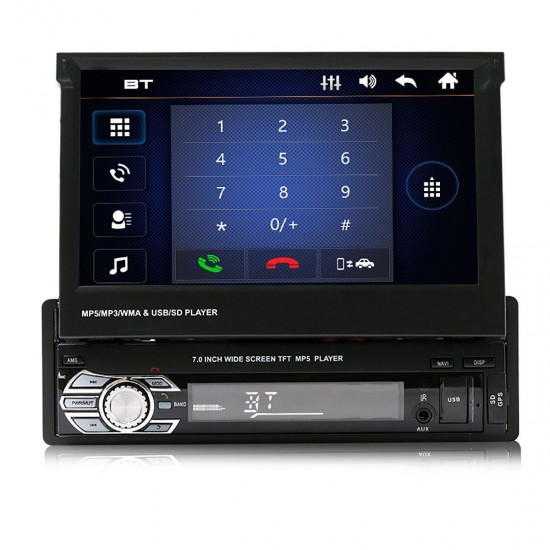 9601G 7 Inch 1DIN Wince Car MP5 Player Retractable Flip Stereo Radio bluetooth GPS USB AUX with Backup Camera 9601G 7 Inch 1DIN Wince Car MP5 Player Retractable Flip Stereo Radio bluetooth GPS USB AUX with Backup Camera