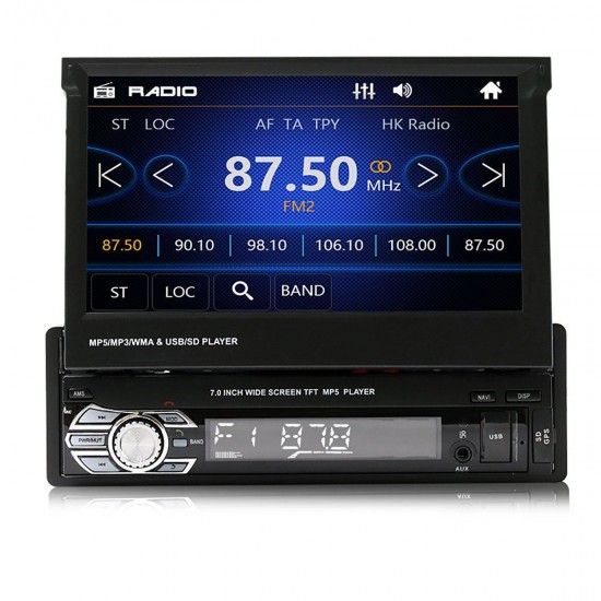 9601G 7 Inch 1DIN Wince Car MP5 Player Retractable Flip Stereo Radio bluetooth GPS USB AUX with Backup Camera 9601G 7 Inch 1DIN Wince Car MP5 Player Retractable Flip Stereo Radio bluetooth GPS USB AUX with Backup Camera