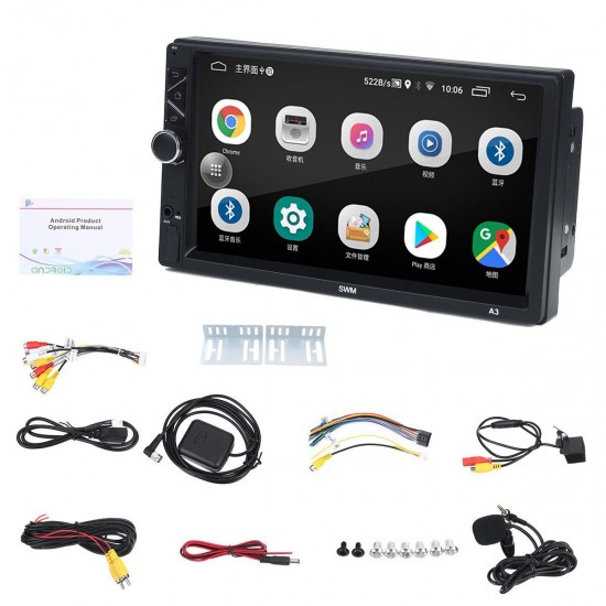 A3 7 Inch 2DIN Android 8.1 Car Stereo Radio MP5 Player WiFi GPS FM bluetooth with Backup Camera External Microphone A3 7 Inch 2DIN Android 8.1 Car Stereo Radio MP5 Player WiFi GPS FM bluetooth with Backup Camera External Microphone