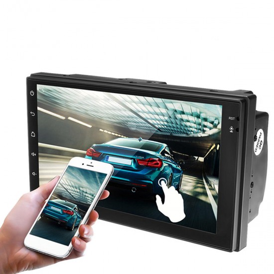 Android 7 Inch 2 Din HD Touch Screen WIFI bluetooth 4.0 Mirror Link Car Black MP5 Player OBD