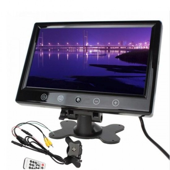 Car 9'' TFT LCD Color Monitor for Parking Reversing Camera for Parking Monitor DVD VCR Headrest HD