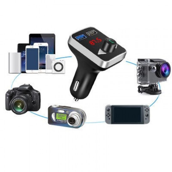 Car Charger MP3 Player bluetooth 4.2+EDR Stereo A2DP FM Transmitter LED Screen Support Hands-free USB Car Charger MP3 Player bluetooth 4.2+EDR Stereo A2DP FM Transmitter LED Screen Support Hands-free USB