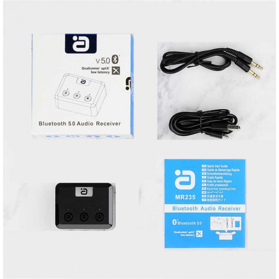 MR235 CSRQCC3008 bluetooth 5.0 Audio Receiver Wireless Adapter 3.5mm AUX for PC Computer TV Car Music Stereo