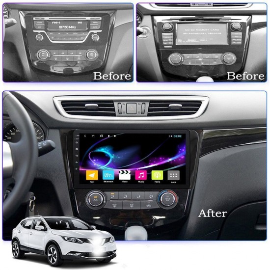PX6 6 Core 10.1 Inch for Android 9.0 Car Radio 1Din 4+64G IPS MP5 Player GPS Navi 4G WIFI for Nissan X-Trail Qashqai