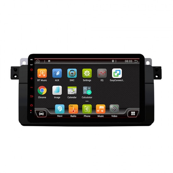 PX6 8 Inch 4+64G for Android 9.0 Car Stereo Radio 6 Core 1 DIN IPS MP5 Player bluetooth GPS WIFI 4G RDS for BMW E46