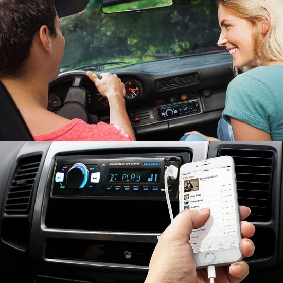 Universal Single 1 DIN Car Digital Radio DAB+ FM Support bluetooth U-disk TF Card EQ Setting Phone USB Charging