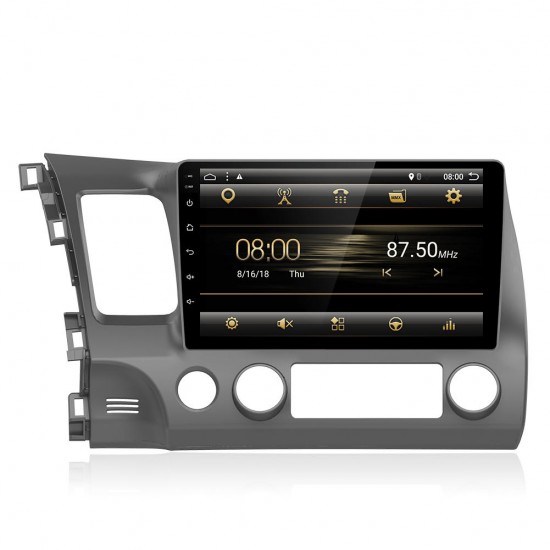 10.1 Inch for Android 9.0 Car MP5 Player 4+32G Stereo Radio GPS WIFI 4G bluetooth FM AM RDS for Honda Civic 2006-2011