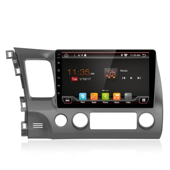 10.1 Inch for Android 9.0 Car MP5 Player 4+32G Stereo Radio GPS WIFI 4G bluetooth FM AM RDS for Honda Civic 2006-2011