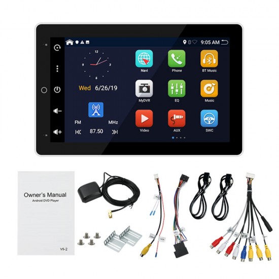 9.7 Inch For Android 8.1 Car Stereo Full-automatic 1DIN Rotable Touch Screen Quad Core 2+32G FM AM Radio GPS WIFI 4G RDS Support Split Screen 9.7 Inch For Android 8.1 Car Stereo Full-automatic 1DIN Rotable Touch Screen Quad Core 2+32G FM AM Radio GPS WIFI 4G RDS Support Split Screen