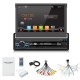 YH-214 7 Inch 1 DIN Android 10.0 Car DVD Player Retractable Touch Screen Stereo Radio 8 Core 1+32G/2+32G WIFI 4G