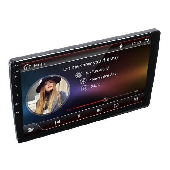 iMars 10.1 Inch 2Din Android 8.1 Car Stereo Radio 1+16G IPS 2.5D Touch Screen MP5 Player GPS WIFI FM with Backup Camera