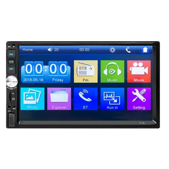 iMars Upgraded 7012B 7 Inch Car Stereo Radio MP5 Player IPS Full View HD Touch Screen Support DSP bluetooth FM USB AUX