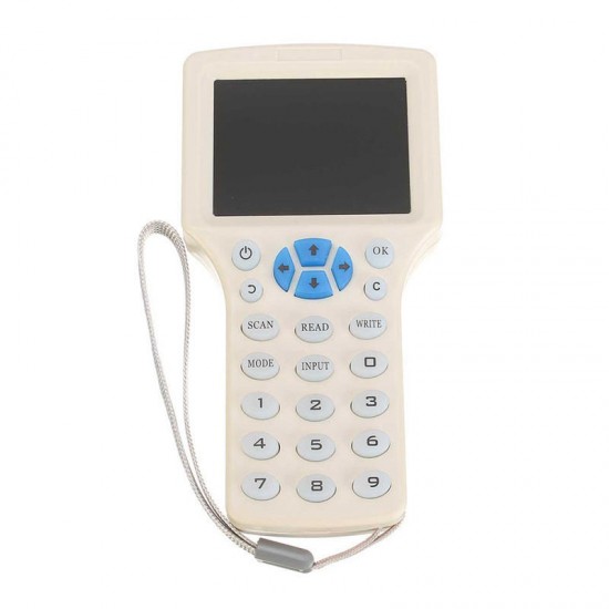 10 Frequency RFID Copier ID IC Reader Writer Copy with 30pcs 13.56MHz 125KHz Key Fob HID UID Card