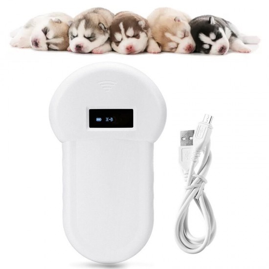 134.2Khz Dog Chip Scanner 12cm Reading Distance USB Charging Pet ID Reader