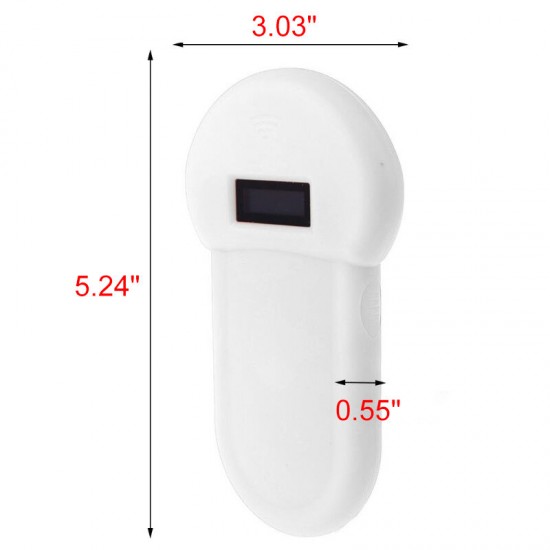 134.2Khz Dog Chip Scanner 12cm Reading Distance USB Charging Pet ID Reader