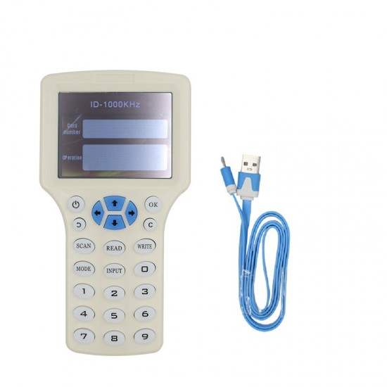 RFID NFC Card Copier Reader Writer Duplicator English 10 Frequency Programmer for IC ID Cards