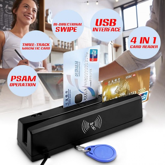 YL160 4-in-1 Magnetic Stripe Credit Card EMV IC Chip RFID PSAM Card Reader Writer Duplicator YL160 4-in-1 Magnetic Stripe Credit Card EMV IC Chip RFID PSAM Card Reader Writer Duplicator