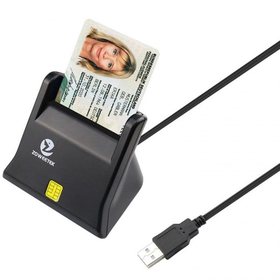 ZW-2026-3 EMV USB Smart Card Reader Writer DOD Military USB Common Access CAC