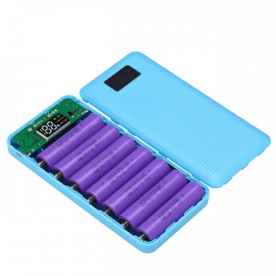 3 in1 7Slots DIY LCD Display Smart 18650 Battery Charger & Mobile Power Bank & LED Flashlight
