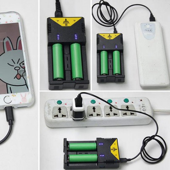 Q2 3A Intelligent Universal Smart Battery Charger for IMR/Li-ion Ni-MH/Ni-Cd Battery 18650