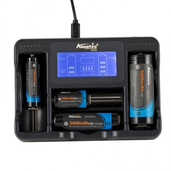 SC-04 LCD Smart Battery Charger For Li-ion Ni-MH Ni-Cd 26650 18650 14500 26650 AA AAA C 3.7 1.2V 1.5V Batteries