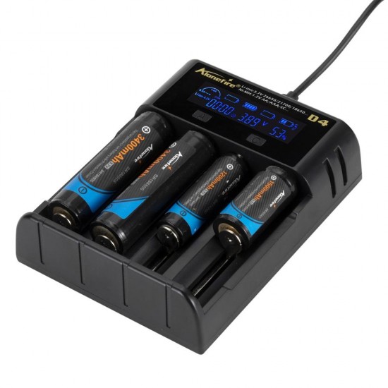 D4 4slots 2A LCD Screen Display Smart Charger for 18650 26650 21700 Universal Battery USB Charging AA AAA Intelligent Fast Charger D4 4slots 2A LCD Screen Display Smart Charger for 18650 26650 21700 Universal Battery USB Charging AA AAA Intelligent Fast Charger