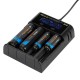 D4 4slots 2A LCD Screen Display Smart Charger for 18650 26650 21700 Universal Battery USB Charging AA AAA Intelligent Fast Charger