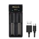 MC2 Battery Charger 2 Slot Universal Smart Chargering for Rechargeable Batteries Li-ion 18650 26650 14500 MC2 Battery Charger 2 Slot Universal Smart Chargering for Rechargeable Batteries Li-ion 18650 26650 14500