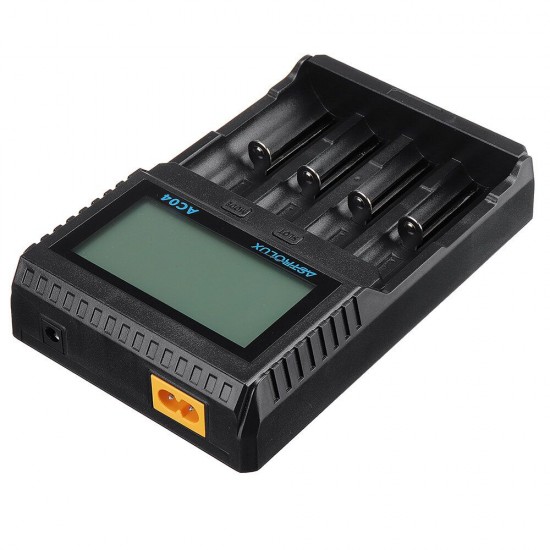 AC04 LCD Display AC/DC Smart Intelligent Universal Li-ion NiMH Flashlight Battery Charger For 18650 26650 21700 AA AAA Battery AC04 LCD Display AC/DC Smart Intelligent Universal Li-ion NiMH Flashlight Battery Charger For 18650 26650 21700 AA AAA Battery