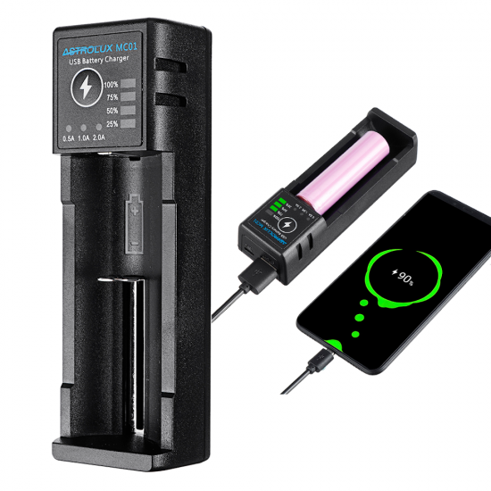 MC01 2 in1 USB Charging Mini Battery Charger Portable Mobile Phone Power Bank Current Optional Charger For 18650 21700 26650 Li-ion Battery MC01 2 in1 USB Charging Mini Battery Charger Portable Mobile Phone Power Bank Current Optional Charger For 18650 21700 26650 Li-ion Battery