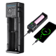 MC01 2 in1 USB Charging Mini Battery Charger Portable Mobile Phone Power Bank Current Optional Charger For 18650 21700 26650 Li-ion Battery MC01 2 in1 USB Charging Mini Battery Charger Portable Mobile Phone Power Bank Current Optional Charger For 18650 21700 26650 Li-ion Battery