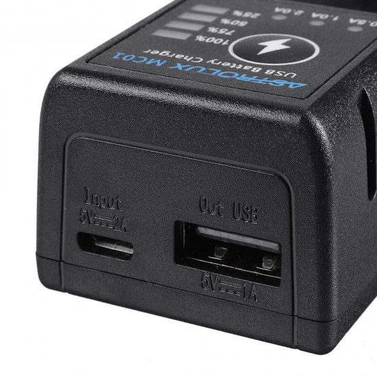 MC01 2 in1 USB Charging Mini Battery Charger Portable Mobile Phone Power Bank Current Optional Charger For 18650 21700 26650 Li-ion Battery MC01 2 in1 USB Charging Mini Battery Charger Portable Mobile Phone Power Bank Current Optional Charger For 18650 21700 26650 Li-ion Battery