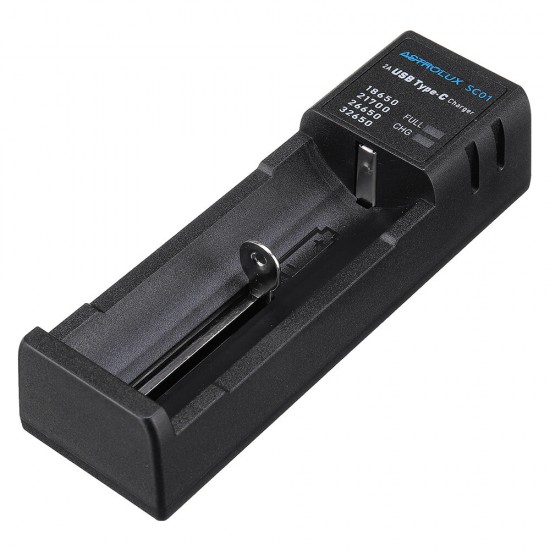 SC01 Type-C 2A Quick Charge USB Battery Charger Li-ion/IMR/INR/ICR Charger For 18650 20700 21700 26650 Cell