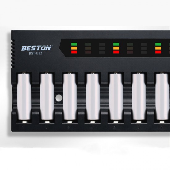 U12 12-Slot Smart Universal AA Li-ion Ni-MH Battery Charger Multiple Protection Flashlight Microphone Battery Charger U12 12-Slot Smart Universal AA Li-ion Ni-MH Battery Charger Multiple Protection Flashlight Microphone Battery Charger
