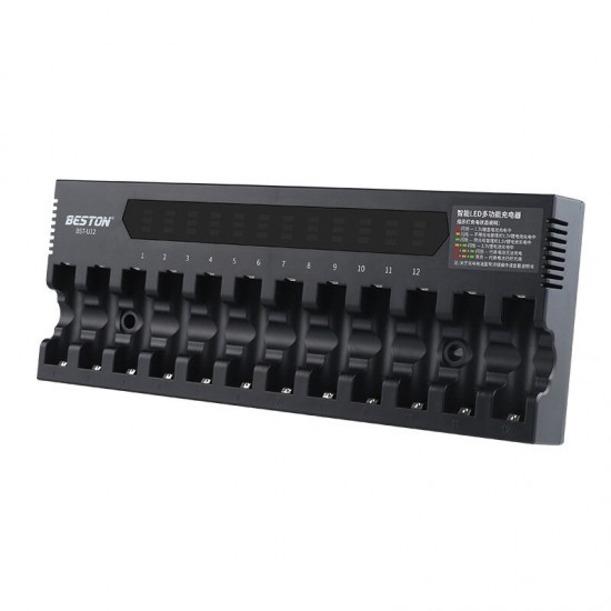 U12 12-Slot Smart Universal AA Li-ion Ni-MH Battery Charger Multiple Protection Flashlight Microphone Battery Charger U12 12-Slot Smart Universal AA Li-ion Ni-MH Battery Charger Multiple Protection Flashlight Microphone Battery Charger