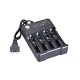 4 Slot 18650/14500/16650/16340 Li-ion Battery Charger EU Plug AC Plug Portable Charger