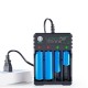 4 Slot 18650/14500/16650/16340 Li-ion Battery Charger EU Plug AC Plug Portable Charger