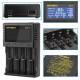 BA-4 Battery Charger LCD Screen US Plug LCD Display Charger For 26650 21700 20700 18650 18490 18350 17670 17500 16340(RCR123) 14500 10440 Battery