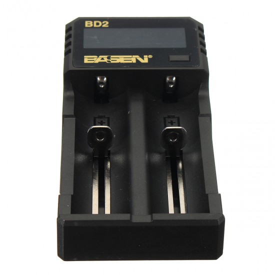 BD-2 18650 Power Battery Charger Li-on LCD Display 2 Slot USB Rechargeable