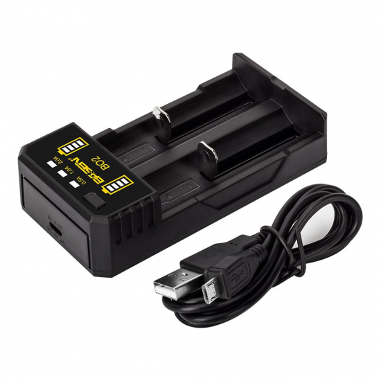 BO2 Smart Li-ion Battery Charger for 14500 18650 26650 21700 Battery BO2 Smart Li-ion Battery Charger for 14500 18650 26650 21700 Battery