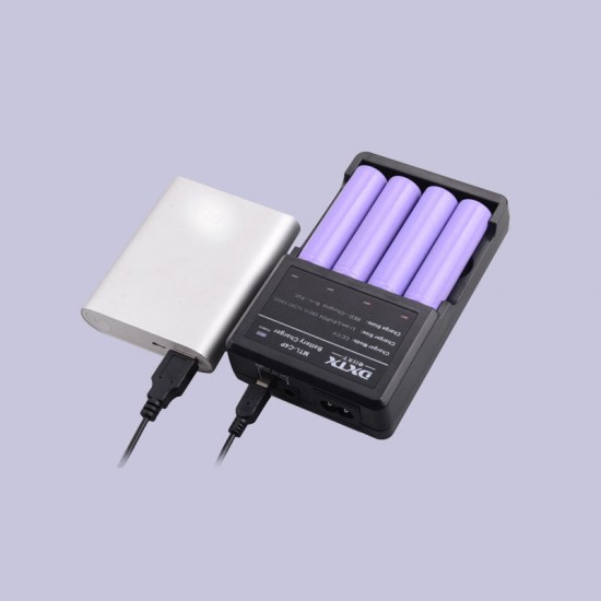 K135 4.2V 1A 4 Slots Auto Stop Protection Universal Li-ion Battery Charger USB Fast Charge For 18650/16340/14500