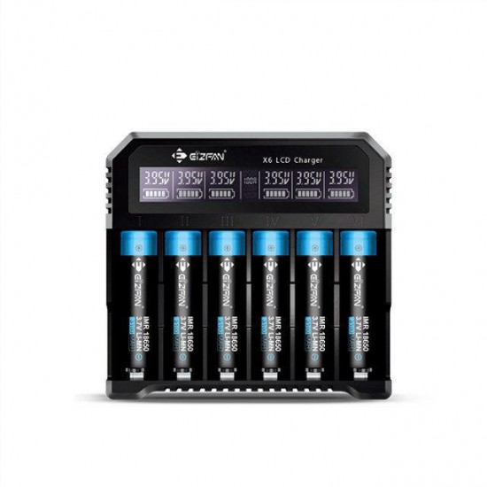 6 Slots Battery Charger LED Display Screen USB/EU/US Plug Small Li-ion Charger For 18650 6 Slots Battery Charger LED Display Screen USB/EU/US Plug Small Li-ion Charger For 18650