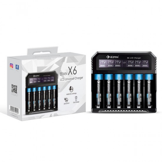 6 Slots Battery Charger LED Display Screen USB/EU/US Plug Small Li-ion Charger For 18650 6 Slots Battery Charger LED Display Screen USB/EU/US Plug Small Li-ion Charger For 18650