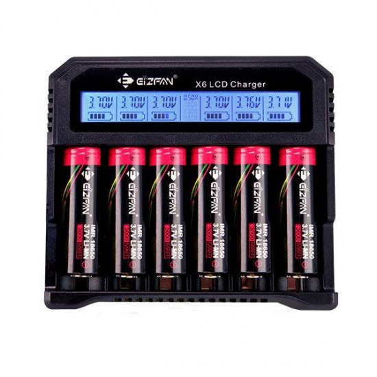 6 Slots Battery Charger LED Display Screen USB/EU/US Plug Small Li-ion Charger For 18650 6 Slots Battery Charger LED Display Screen USB/EU/US Plug Small Li-ion Charger For 18650