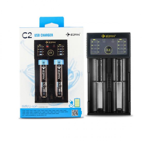 C2 2 Slots USB Battery Charger LED Display Screen Charger For AAA Rechargeable Battery C2 2 Slots USB Battery Charger LED Display Screen Charger For AAA Rechargeable Battery